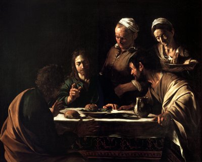 Cena en Emaús de Michelangelo Merisi Caravaggio